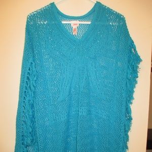 CROCHET PULL-OVER PONCHO BY "JUSTICE"